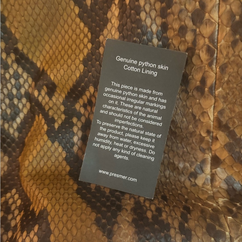 Elegant Brown Snake Pattern Tote - Picture 4 of 5